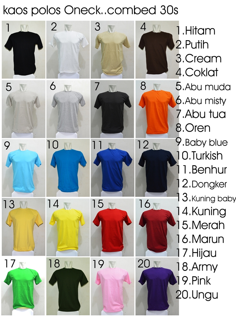 Grosir kaos polos Jakarta